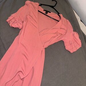 Forever 21 Pink Wrap Dress - Size Small